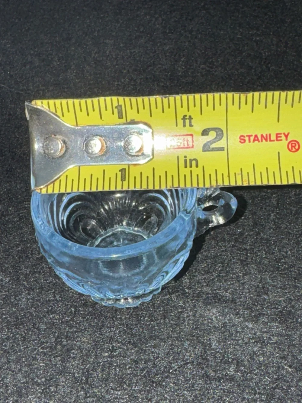 Cambridge Caprice Blue Cup & Saucer Set Depression Glass Vintage